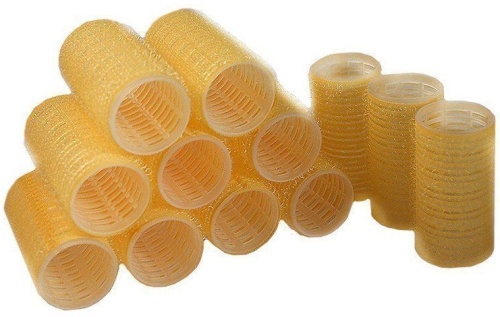 Бигуди-липучки (10)S 32 мм желтые 12 шт/уп / Sibel