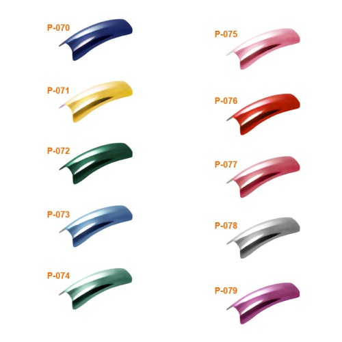 Типсы цветные металлик 70 шт/уп №1-10 / Planet Nails