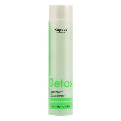 Шампунь для волос с сельдереем и маслом семени льна / Detox Kapous Professional, 300 мл