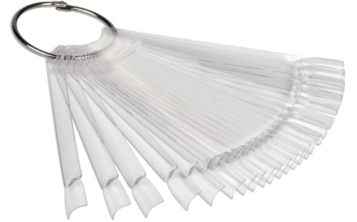 Палитра для лаков "веер", прозрачная 24 шт / Planet Nails