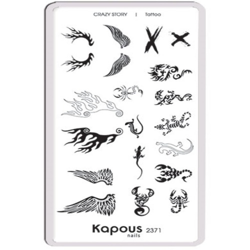 Пластина для стемпинга Crazy story Tatoo / Kapous