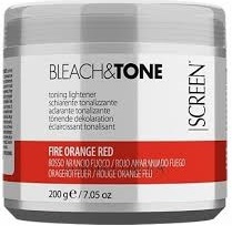 Порошок осветляющий яркий оранжево-красный цвет / Bleach&tone Fire Orange Red, 200 г