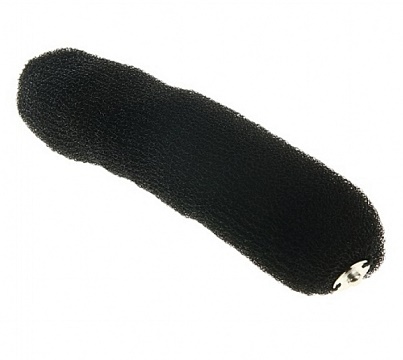 Валик для волос с кнопкой сетка черный / Melon Pro, 18-20 см