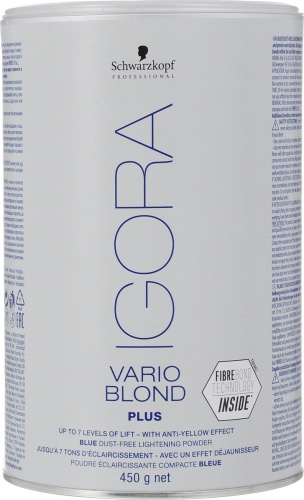 Порошок голубой осветляющий Блонд Плюс / Schwarzkopf Igora Vario Blond Super Plus, 450 гр