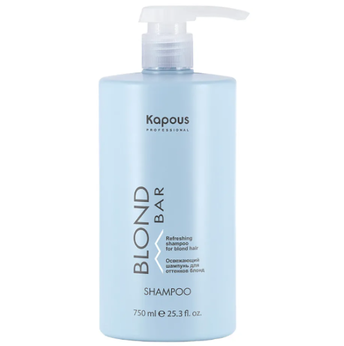 Шампунь освежающий для волос оттенков блонд / Kapous Professional Blond Bar, 750 мл 