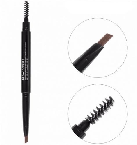 Карандаш механический  для бровей со щеточкой Brow Definer dark brown цвет темно-коричневый