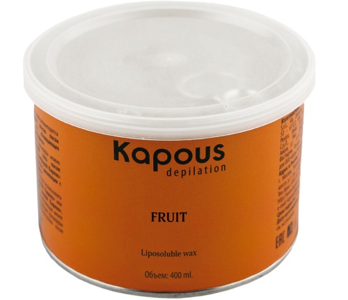 Воск жирорастворимый с ароматом Банана в банке / Kapous Depilation, 400 мл 