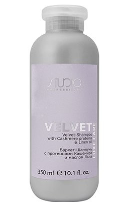 Бархат-Шампунь с протеинами кашемира и маслом льна / Kapous Studio, 350 мл
