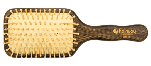 Щетка деревянная прямоугольная, широкая 9 рядов / Hairway Ash