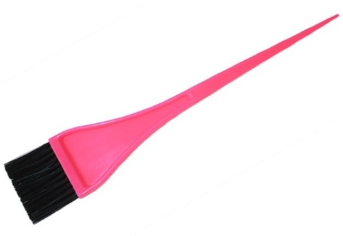Кисть для окрашивания волос узкая, розовая / MelonPro, 35 мм