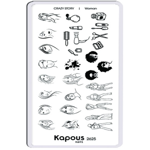 Пластина для стемпинга Crazy story Woman / Kapous