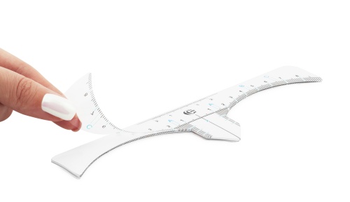 Наклейка-линейка для бровей с вырезом BROW STICK RULER / CC Brow, 10 шт