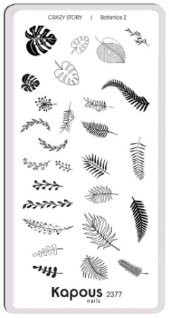 Пластина для стемпинга Crazy story Botanics 2 / Kapous