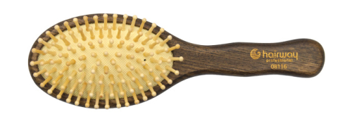 Щетка деревянная овальная, малая 9 рядов / Hairway Ash
