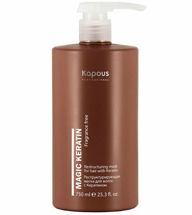 Маска реструктурирующая с кератином / Kapous "Magic Keratin", 750 мл  