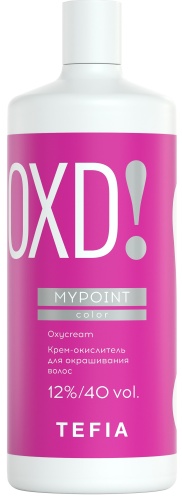 Крем-окислитель для окрашивания волос 12% / Tefia MYPOINT, 900 мл