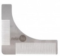 Расческа для бороды металл Бумеранг / Melon Pro