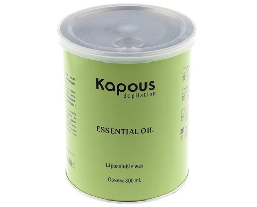 Воск жирорастворимый с эфирным маслом Петит-грея в банке / Kapous Depilation, 800 мл 