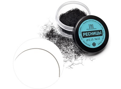 Ресницы в банке №10 0,15 D-изгиб / TNL Professional