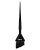 Кисть скошенная для открытых техник, черная / Kapous Professional, 220*46 мм